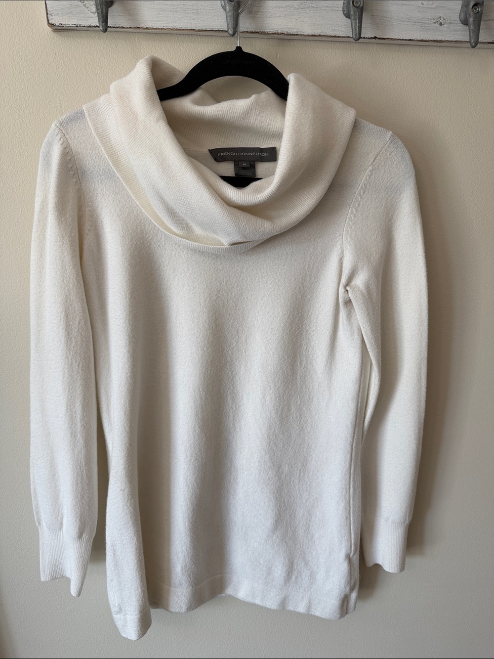French Connection Off-White Cowl Neck Sweater